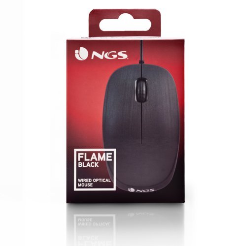 Ratón Óptico con Cable 1000 Dpi Lurbe Group S.A. NGS Negro