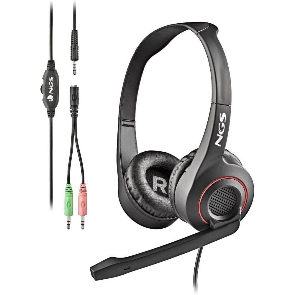 Auricular stereo con micrófono conector jack 3.5 mm negro Lurbe Group S.A. NGS