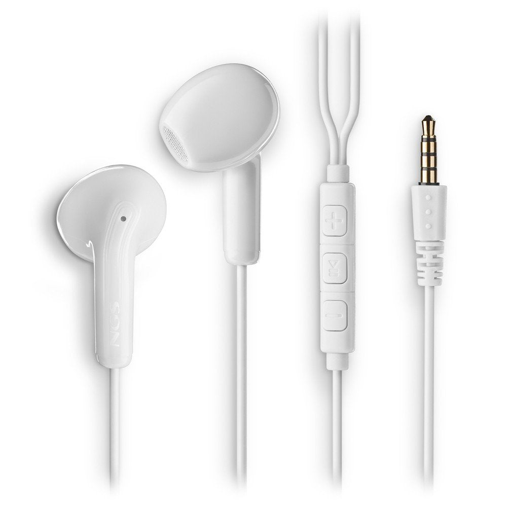 Auriculares Intraurales con Microfono Jack 3,5 mm Blanco Lurbe Group S.A. NGS