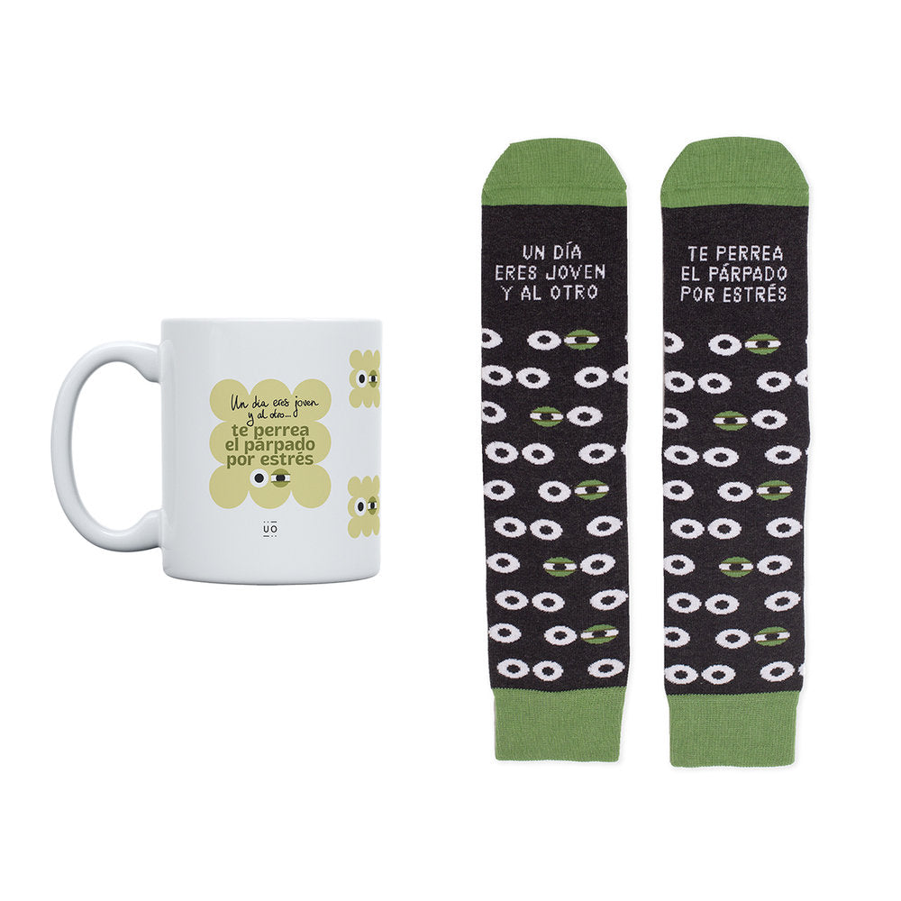 Kit Taza y Calcetines Un día Eres Joven y al Otro Te Perrea UO Imagen principal del producto