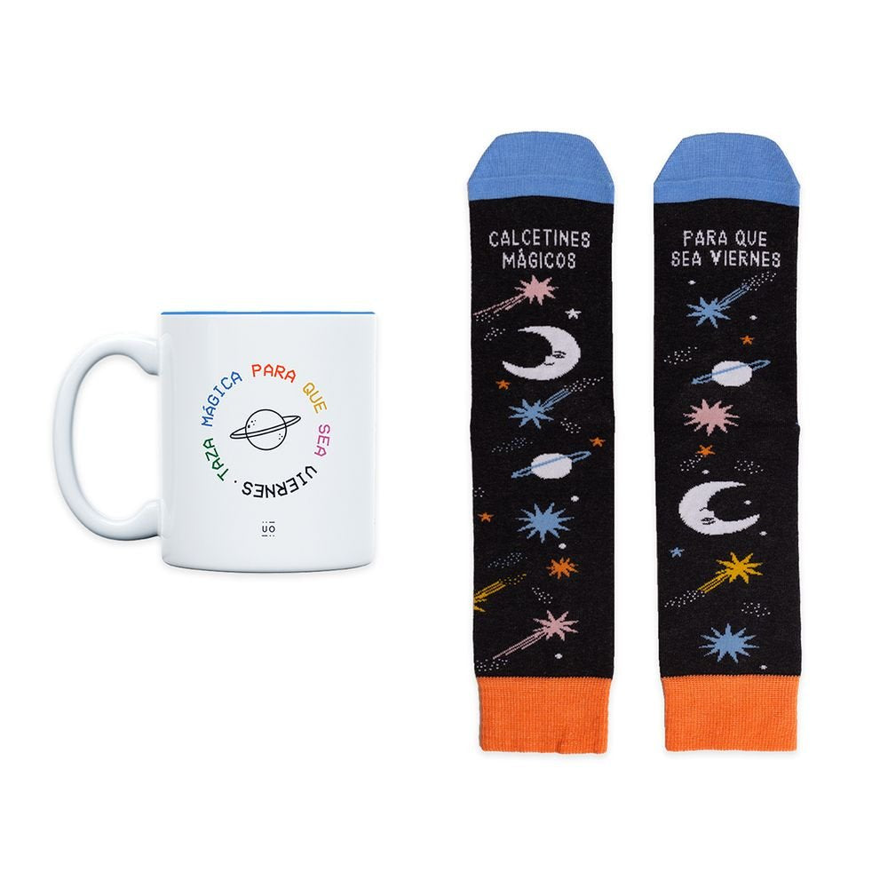 KIT TAZA + CALCETINES MAGICOS PARA QUE SEA VIERNES 36-41 | UO | 1 UNIDAD | 8435449360750