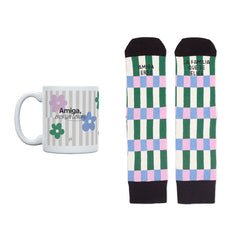 KIT TAZA + CALCETINES AMIGA ERES LA FAMILIA QUE SE ELIGE 36- | UO | 1 UNIDAD | 8435449362846