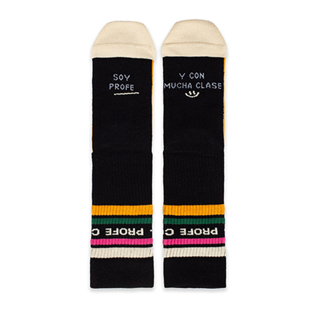 CALCETINES SOY PROFE Y CON MUCHA CLASE TALLA 36-41 | UO | 1 UNIDAD | 8435449374917