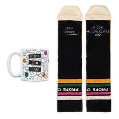 KIT TAZA + CALCETINES PROFE CON CLASE TALLA 42-46 | UO | 1 UNIDAD | 8435449375129