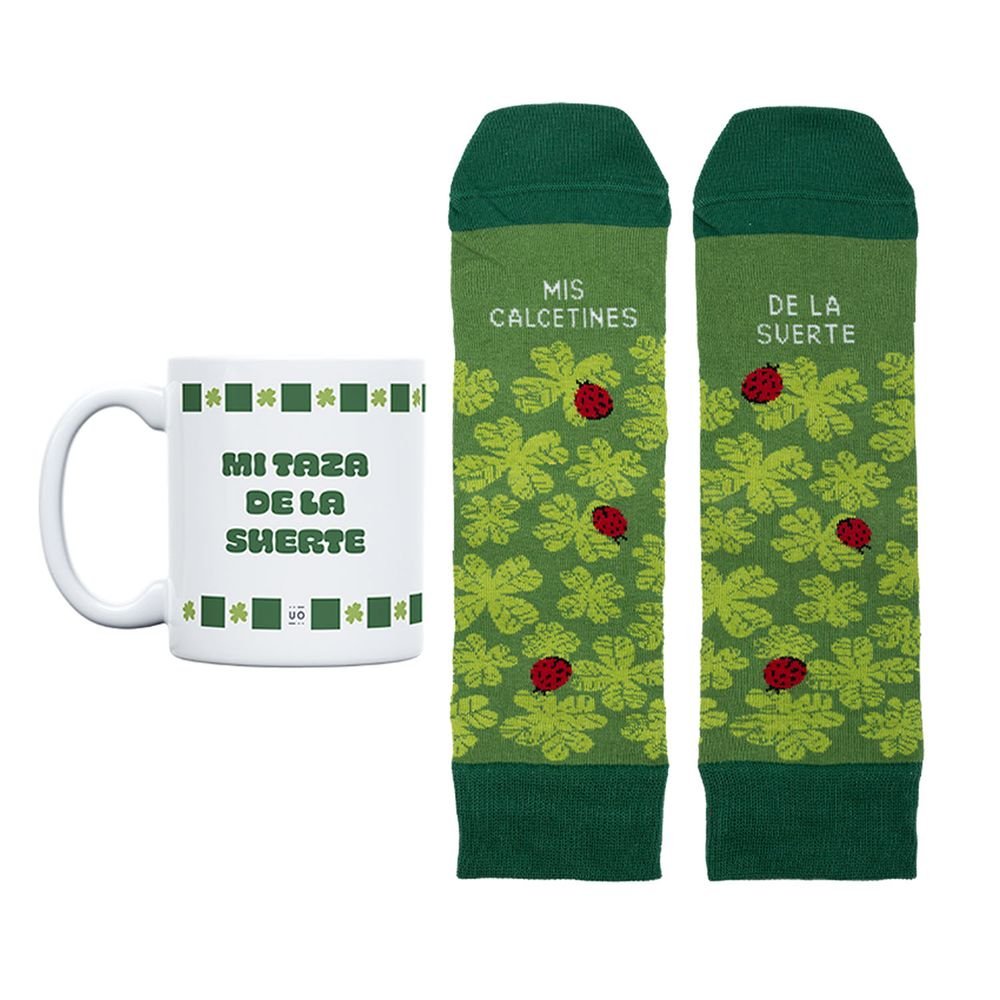 KIT TAZA+CALCETINES MIS CALCETINES DE LA SUERTE TALLA 36-41 | UO | 1 UNIDAD | 8435449377086