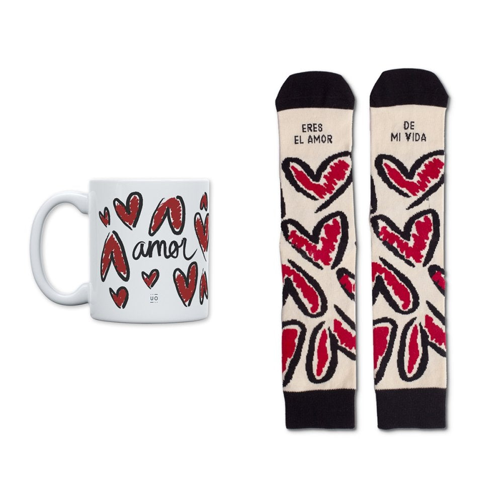 Kit taza y calcetines Eres el amor de mi vida UO