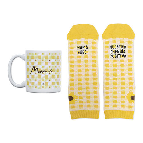 Kit Taza y Calcetines Mama Energia Positiva UO
