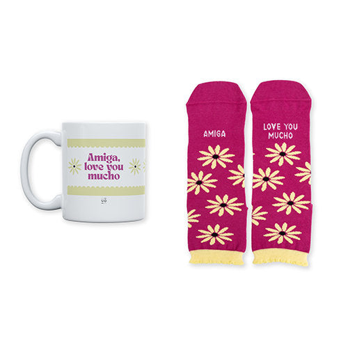 Kit Taza y Calcetines Amiga Love U Mucho talla 36-41 UO Imagen principal del producto