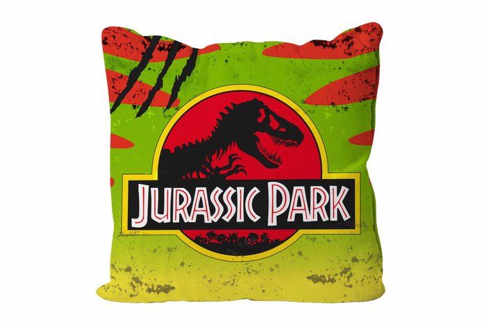 COJIN CUADRADO LOGO COCHE JURASSIC PARK | SD TOYS M | 1 UNIDAD | 8435450254291