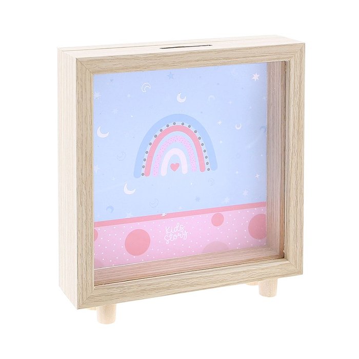 HUCHA INFANTIL MADERA ARCOIRIS | LOVELY STORY | 1 UNIDAD | 8435458008568