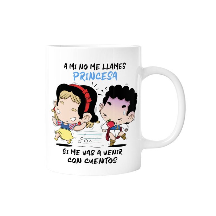 TAZA A MI NO ME LLAMES PRINCESA SI ME VAS A VENIR CON CUEN | LOVELY STORY | ENVASE 2 UDS. UNIDAD | 8435458061860