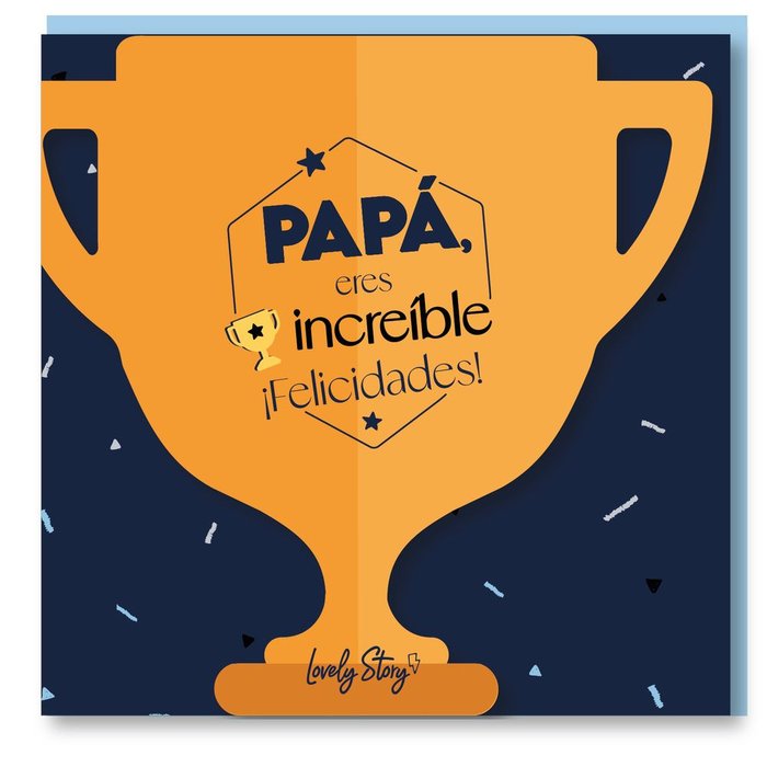 Tarjeta de Felicitación Papa Eres Increíble Lovely Padre