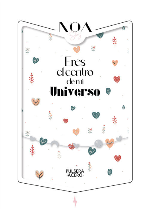 PULSERA ACERO PLATEADA ERES EL CENTRO DE MI UNIVERSO | LOVELY STORY | 1 UNIDAD | 8435458080298