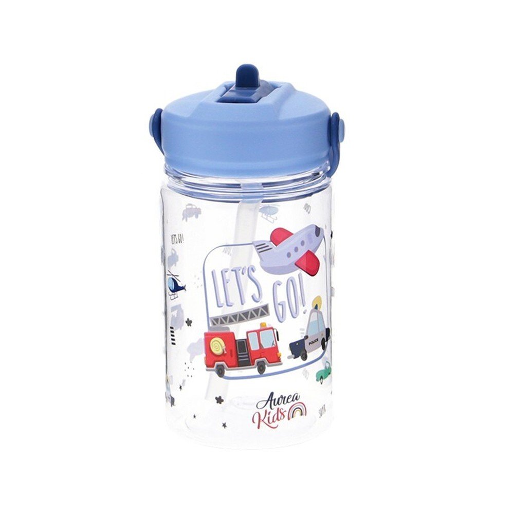 Botella Tritan 350ml con Pajita Sky Tiny Motors Marca Lovely