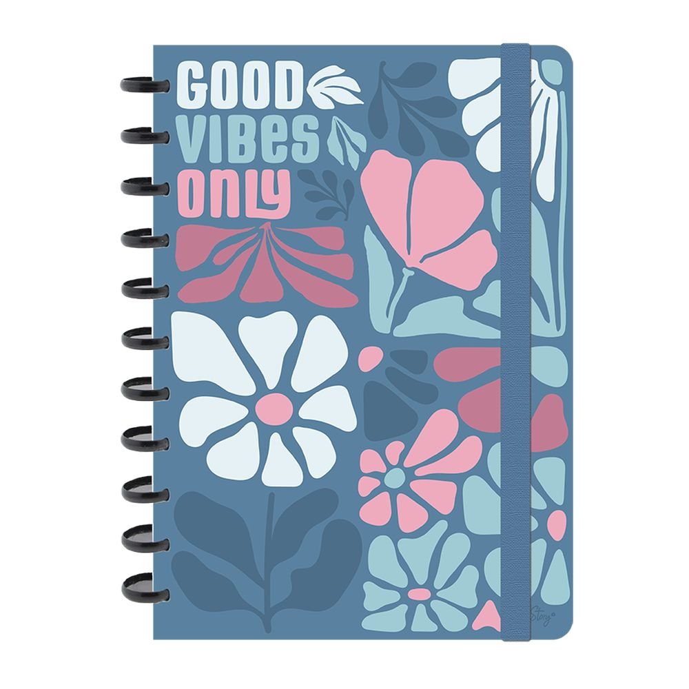 Libreta Anillas A4 Sistema de Discos Good Vibes Only Lovely Story