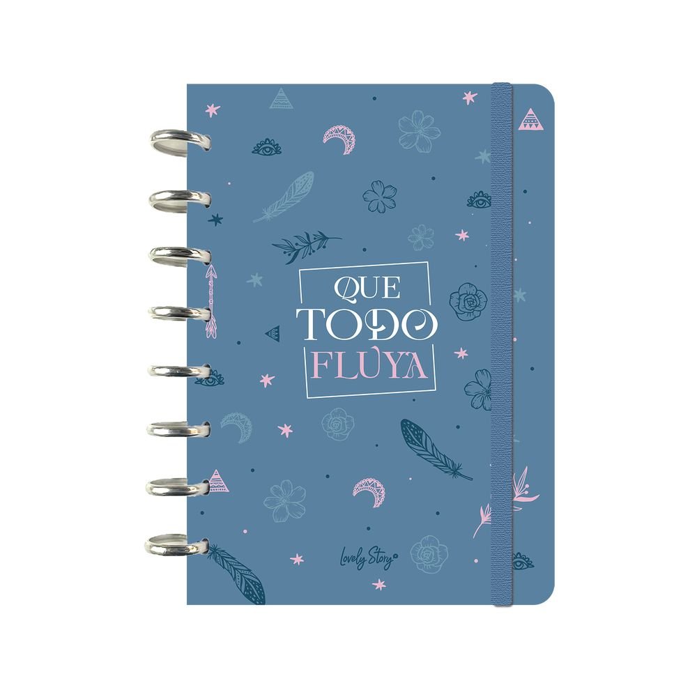 Libreta Anillas A5 Sistema de Discos Que Todo Fluya Lovely Story
