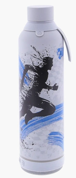 Botella con altavoz 600ml AUREA para deporte y ocio