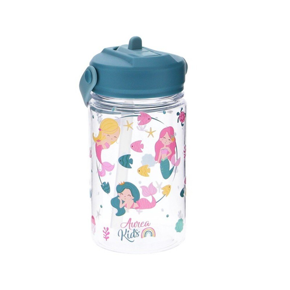 Botella Tritan 350ml con Pajita Emerald Mermaid Dreams Marca