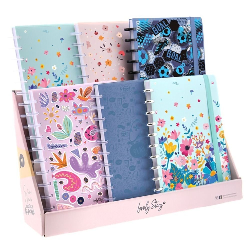 Expositor 12 Unidades Cuaderno A4 Libreta Anillas Lovely Story Imagen principal del producto