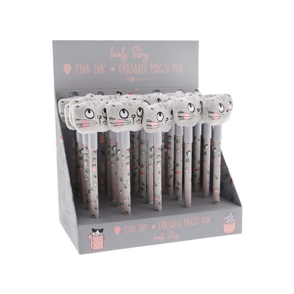 Expositor 20 bolígrafos borrables Pink Kitty Lovely Story Imagen principal del producto