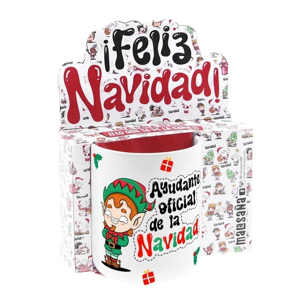 Taza Cerámica Ayudante Oficial de la Navidad Lovely Navidad