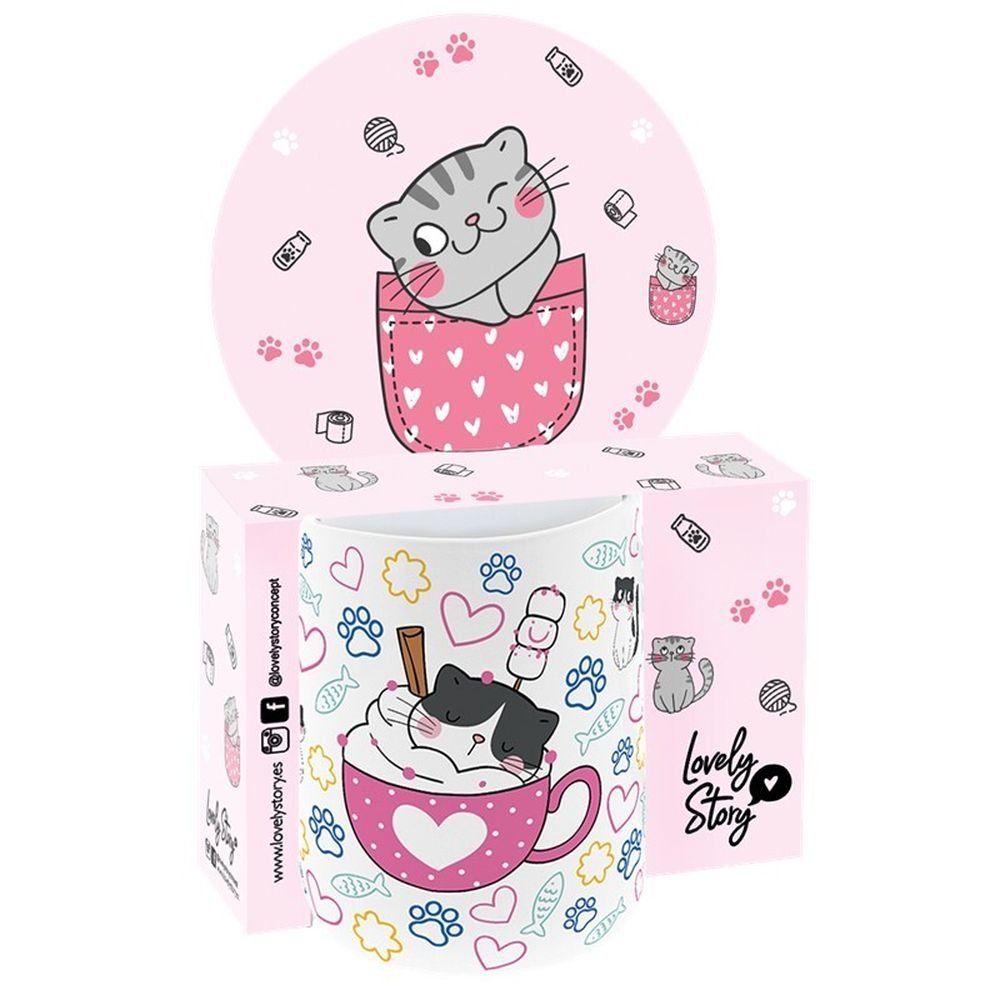 Taza 330ml Cats Ice Lovely Story