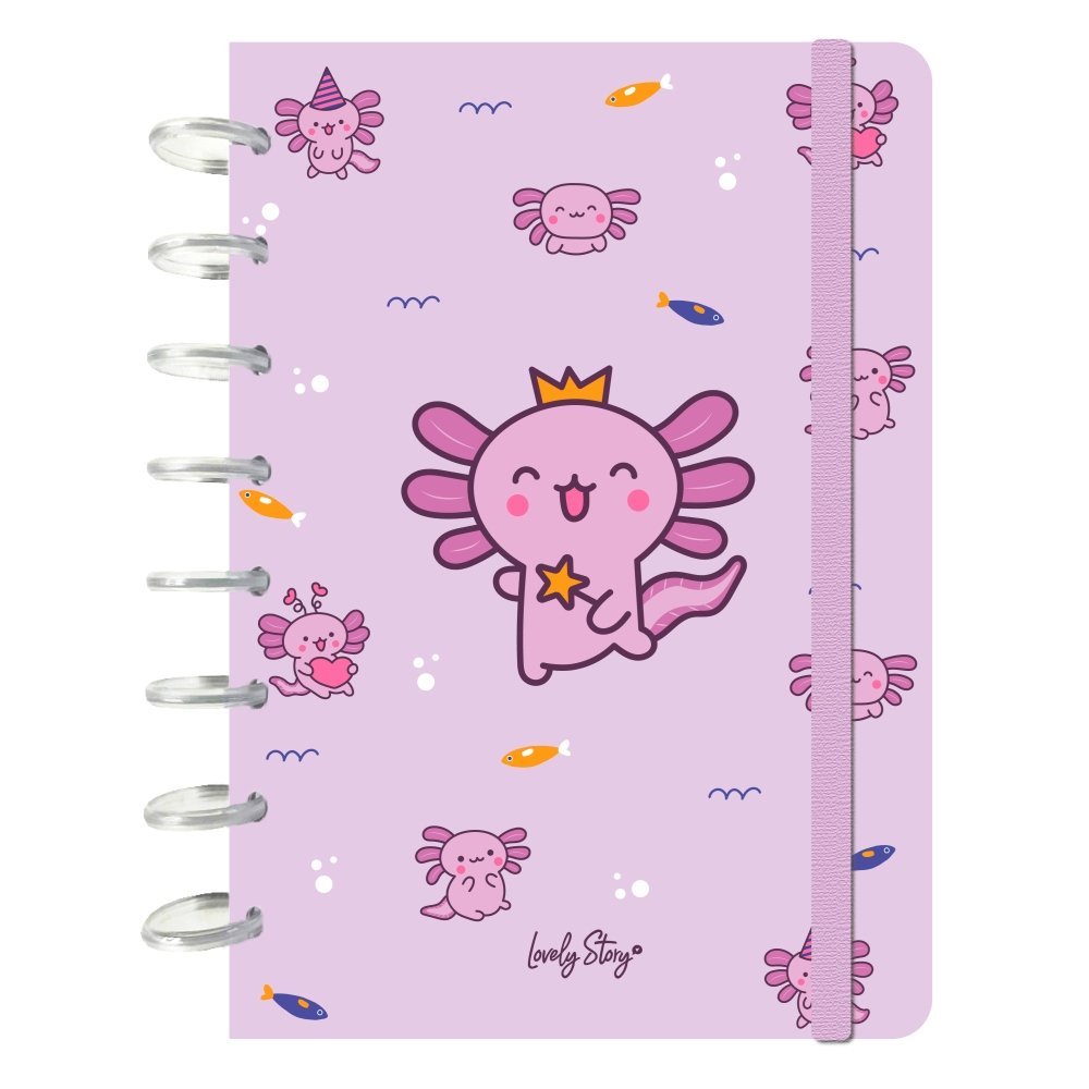 Libreta Anillas A6 Lilac Axolote Lovely Story