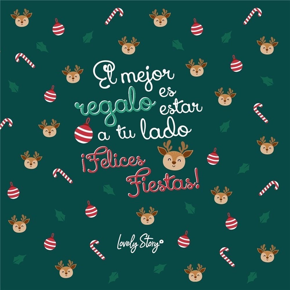 Tarjeta Felicitacion 150x150mm Green Lovely Navidad