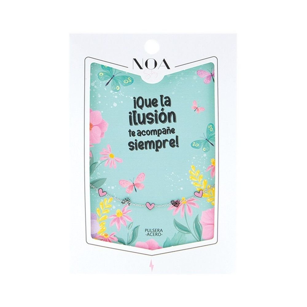Pulsera corazón acero plateado que la ilusión te acompañe LOVELY Madre