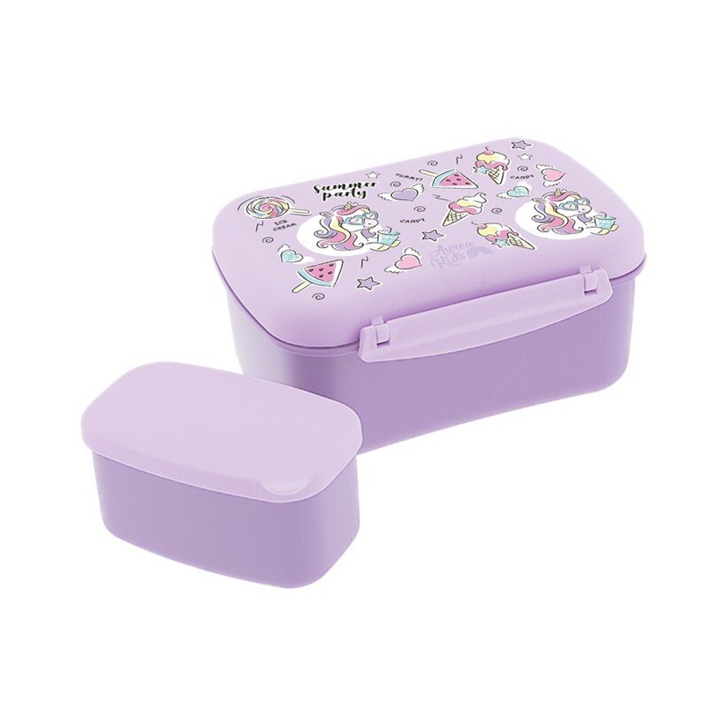 Sandwichera Hermetica Lilac Unicorn Party Marca Aurea