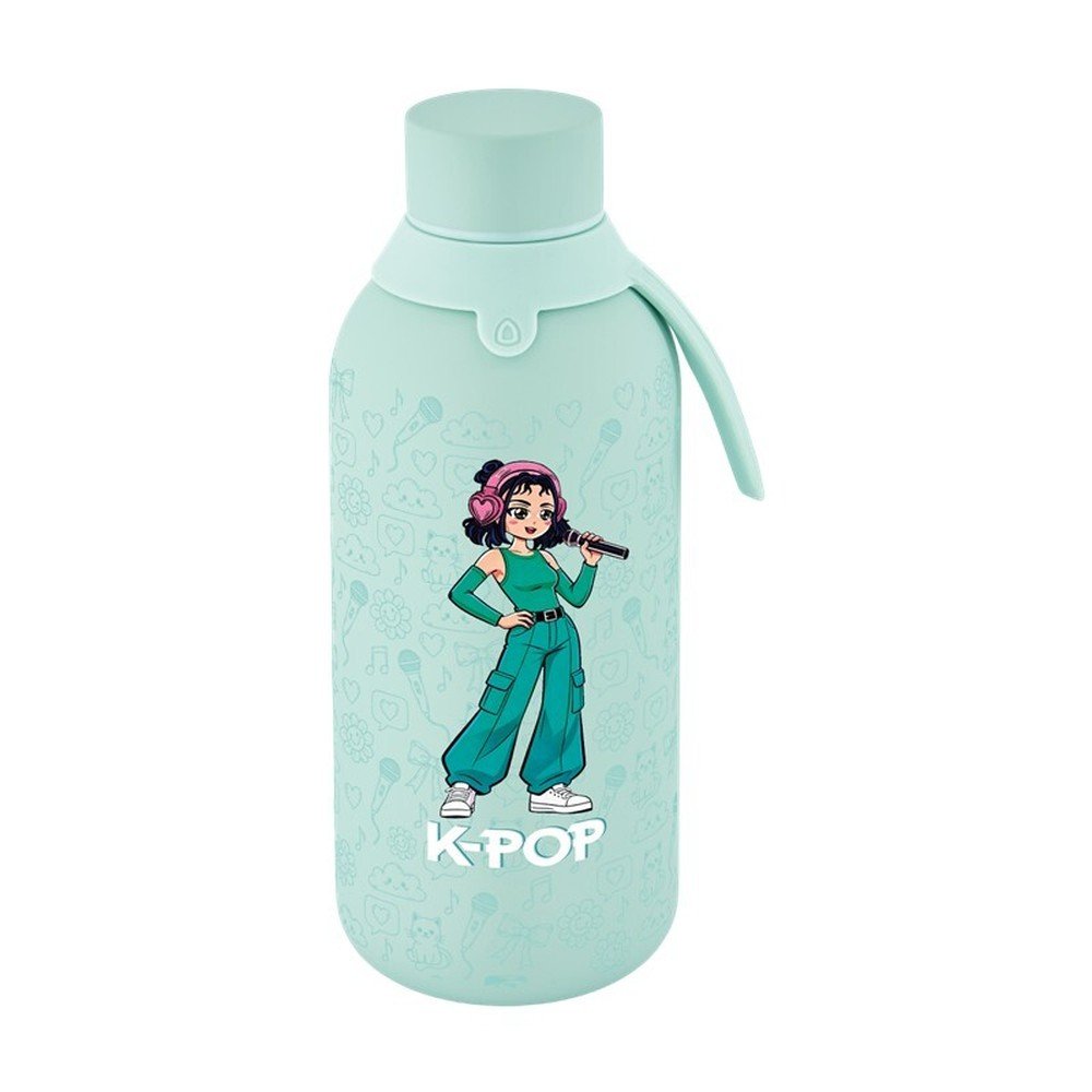 Botella Térmica Interior Cerámico 500ml Mint K-pop Marca Lovely Imagen principal del producto