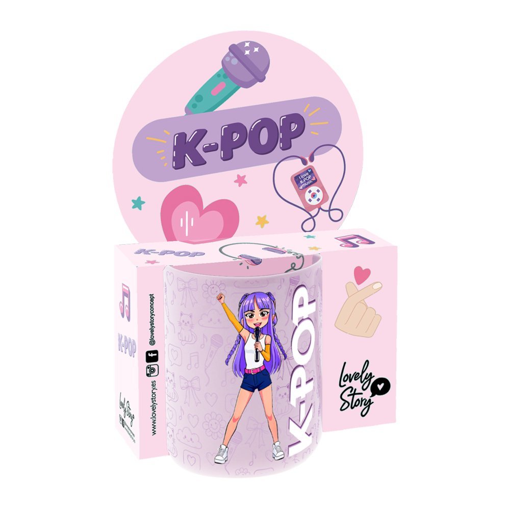 Taza 330 ML Lilac K-pop Lovely Story