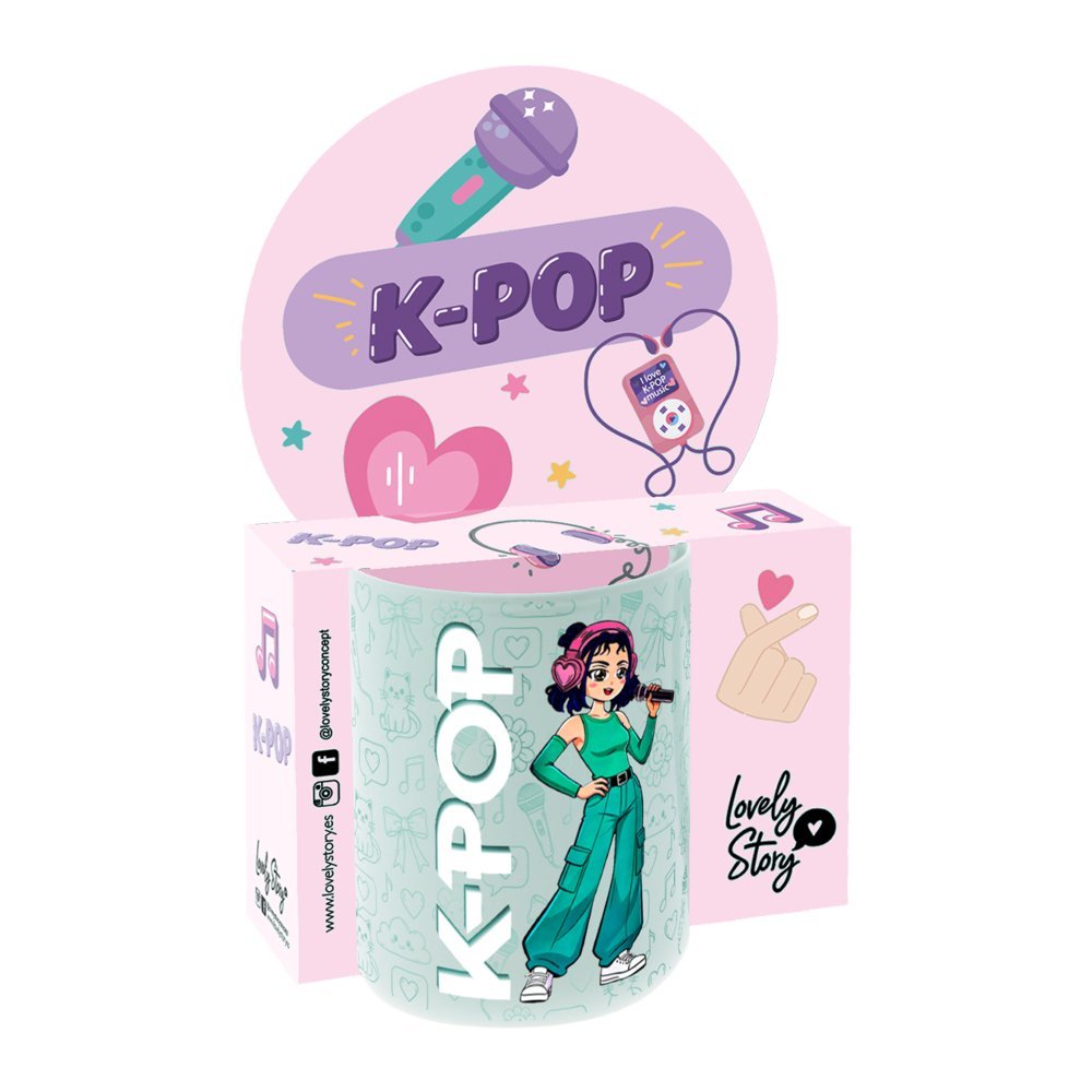Taza 330 ml Mint K-pop Lovely Story Imagen principal del producto