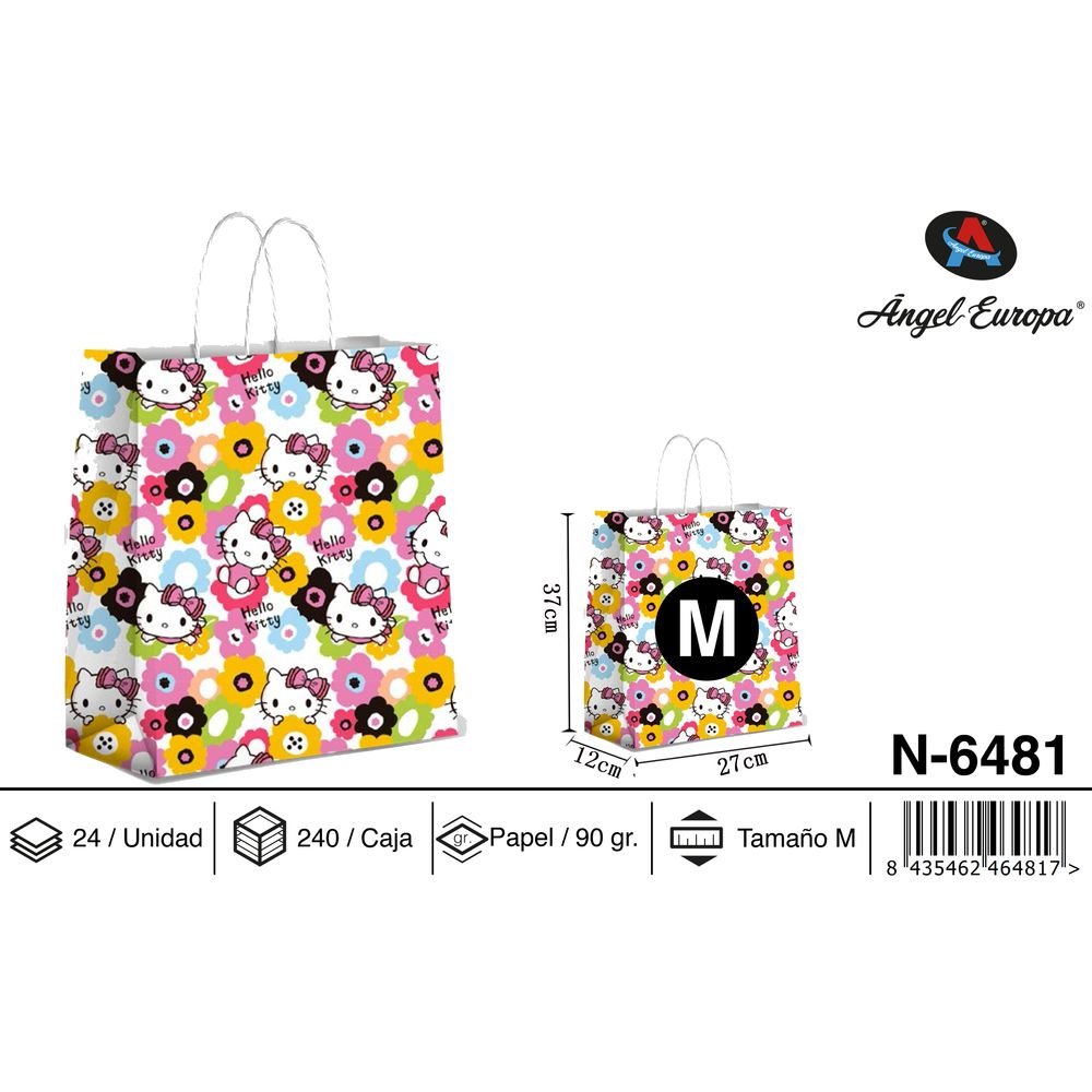 BOLSA REGALO HELLO KITTY 37X12X27 M | ANGEL EUROPA | 1 UNIDAD | 8435462464817 Imagen principal del producto