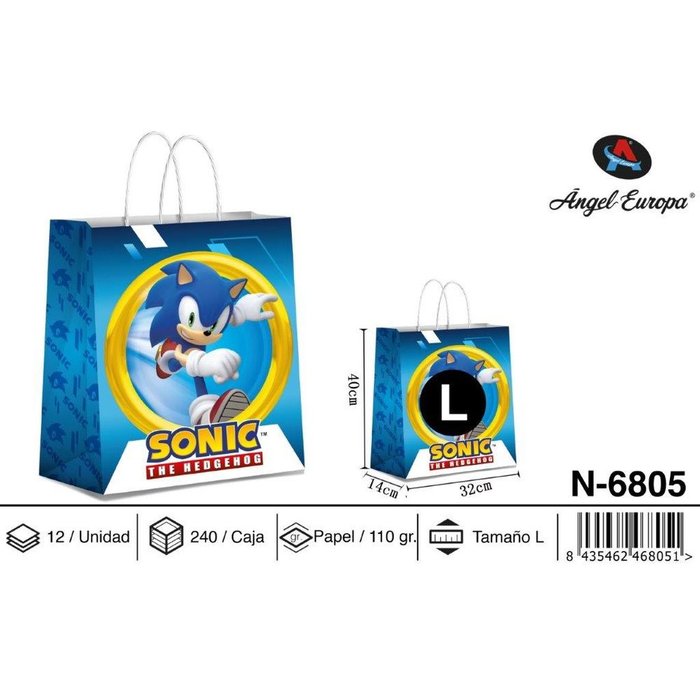 BOLSA REGALO SONIC 40X14X32 L | ANGEL EUROPA | 1 UNIDAD | 8435462468051 Imagen principal del producto