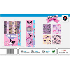 EXPOSITOR 40 ROLLOS PAPEL REGALO 100X200 KUROMI | ANGEL EUROPA | ENVASE 40 UDS. UNIDAD | 8435462471051