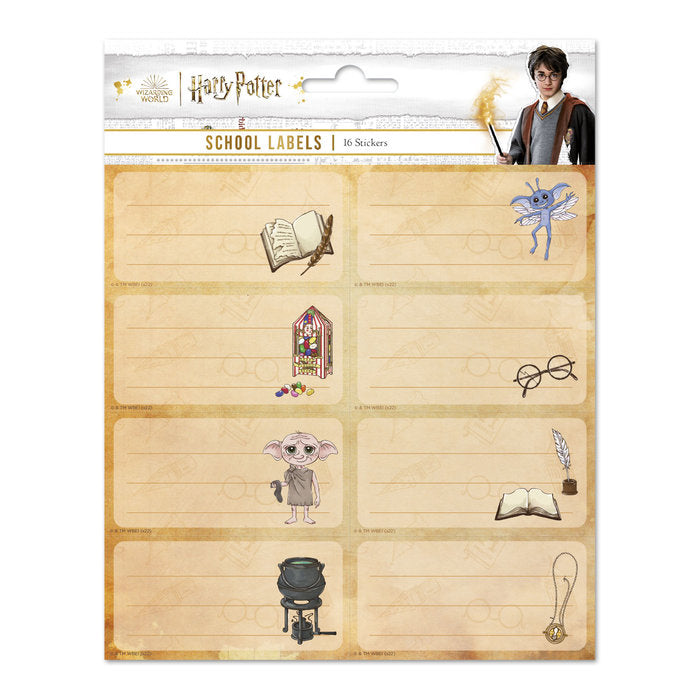 ETIQUETAS ESCOLARES HARRY POTTER | 10 UNIDADES | (GRUPO ERIK EDITORES)