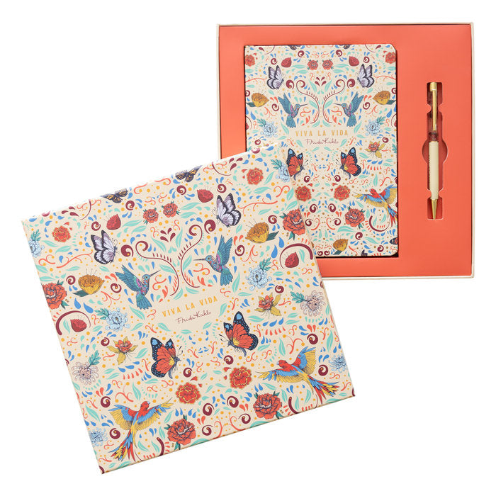Set Cuaderno Premium A5 y Bolígrafo Frida Kahlo Viva la Vid Grupo Erik Merchandising
