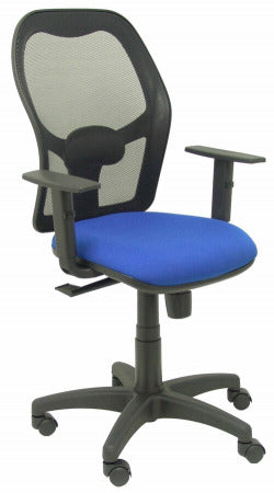 Silla oficina con ruedas Piqueras y Crespo respaldo malla azul