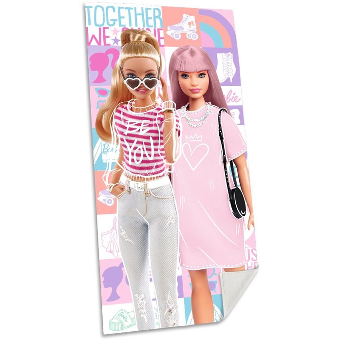 TOALLA DE ALGODON 70X140CM BARBIE | KIDS LICENSING | 1 UNIDAD | 8435507870481