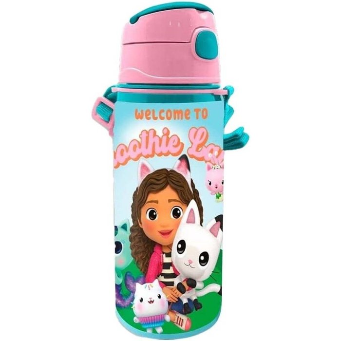 BOTELLA CON ASA 600 ML GABBYS DOLLHOUSE | KIDS LICENSING | 1 UNIDAD | 8435507876629