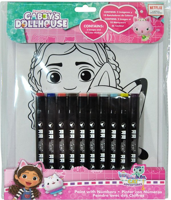 PINTA CON NUMEROS GABBYS DOLLHOUSE | KIDS LICENSING | 1 UNIDAD | 8435507876810 Imagen principal del producto
