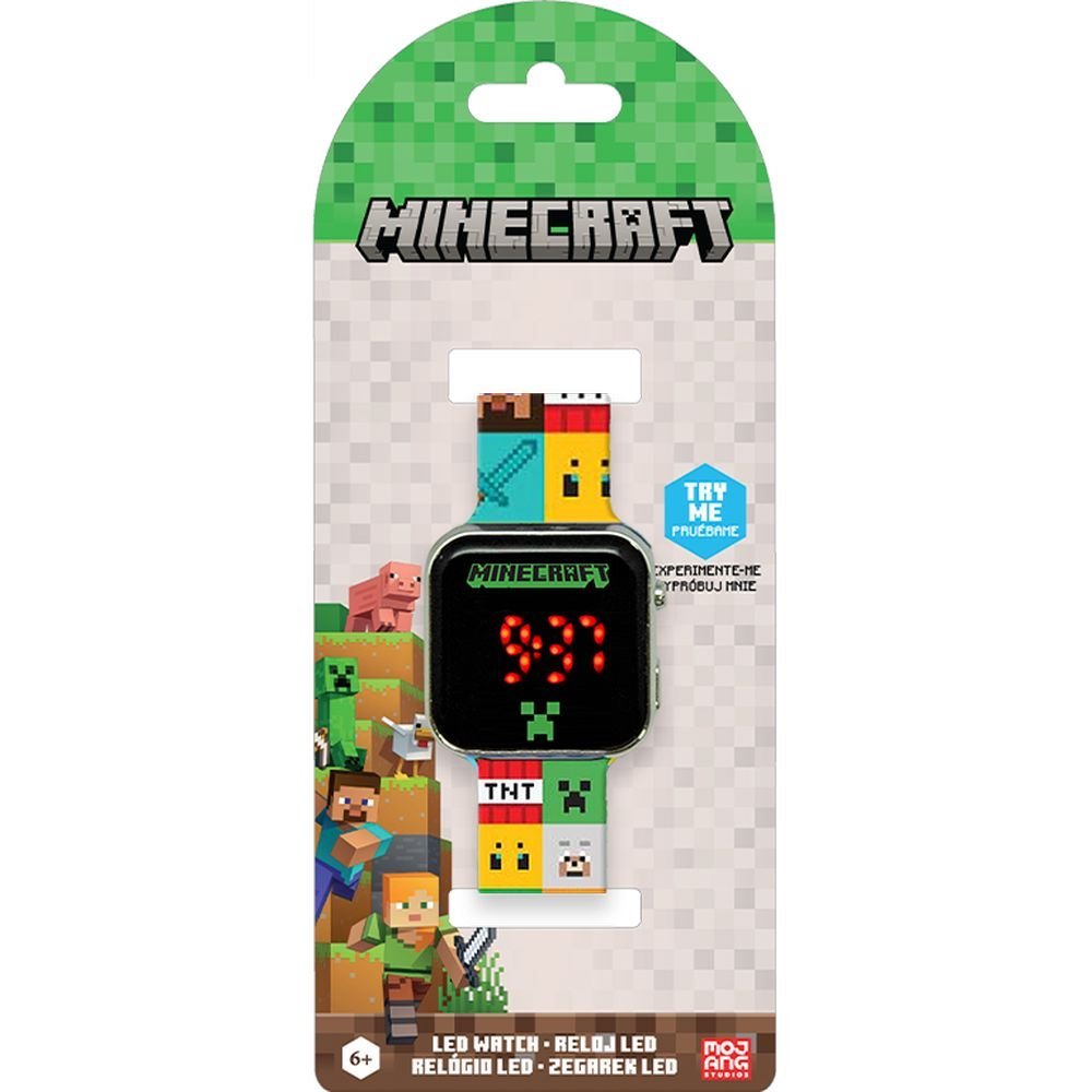 Reloj LED Minecraft personajes KIDS Licensing