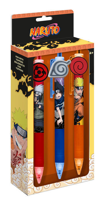 SET 3 BOLIGRAFOS NARUTO | KIDS LICENSING | ENVASE 12 UDS. UNIDAD | 8435507887670