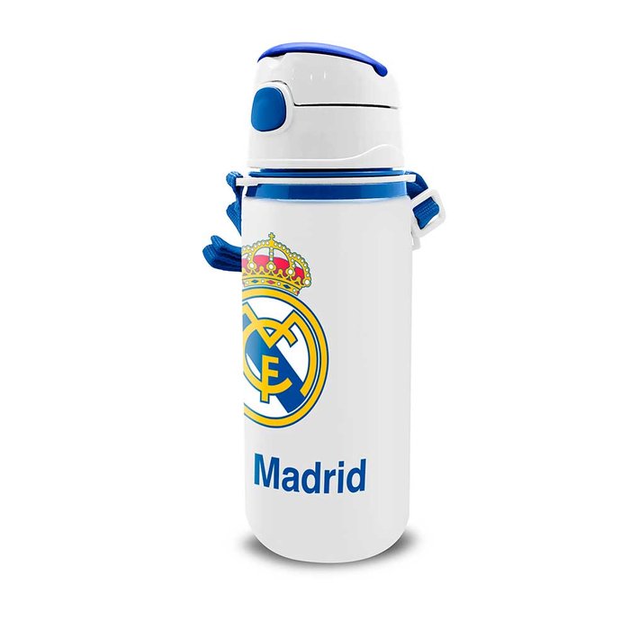 BOTELLA ALUMINIO CON ASA 600ML REAL MADRID | KIDS LICENSING | 1 UNIDAD | 8435507889247 Imagen principal del producto