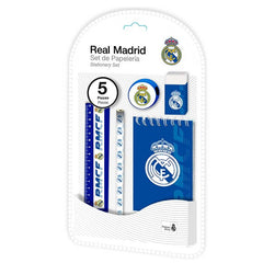 SET DE PAPELERIA 5 PIEZAS REAL MADRID | KIDS LICENSING | 1 UNIDAD | 8435507889292