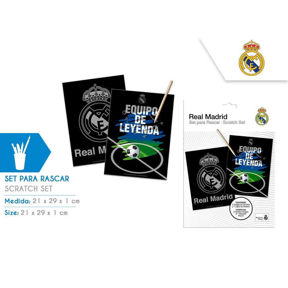 SET DE SCRATCH ART REAL MADRID | KIDS LICENSING | ENVASE 24 UDS. UNIDAD | 8435507892896