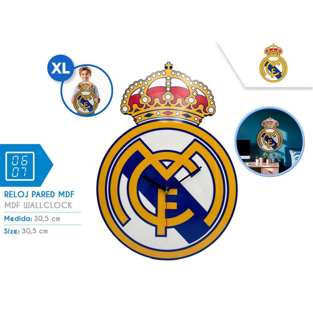 Reloj de Pared Real Madrid KIDS Licensing 24 cm