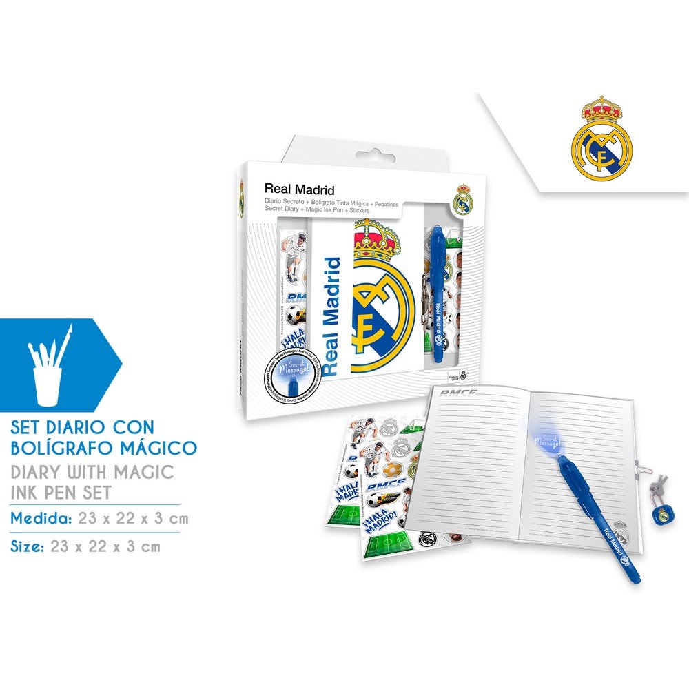 Diario con Bolígrafo Mágico Real Madrid Kids Licensing
