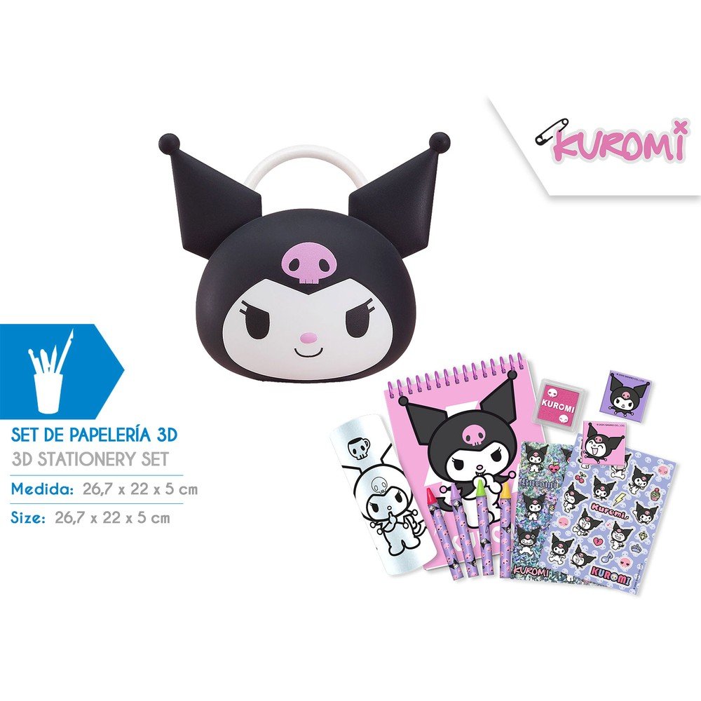 Maletín 3D con Papelería Kuromi KIDS LICENSING